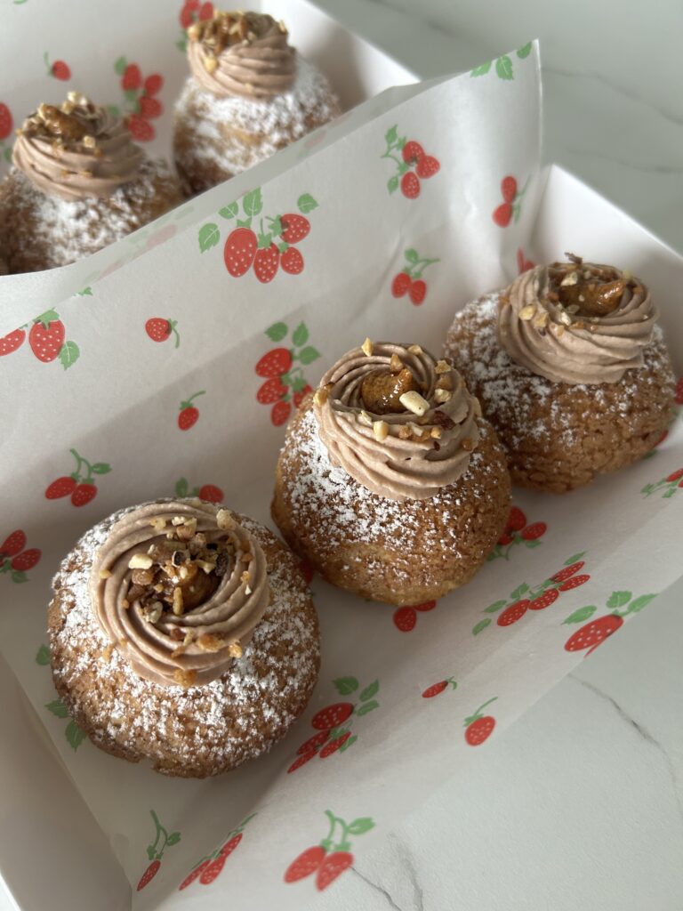 Mini choux saveur praliné